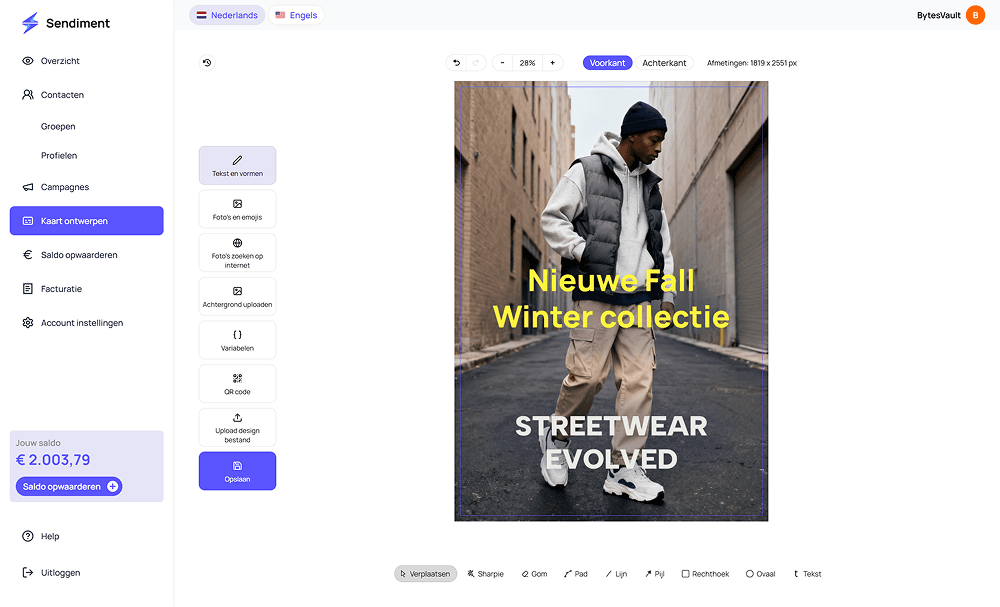 Kaart ontwerpen preview